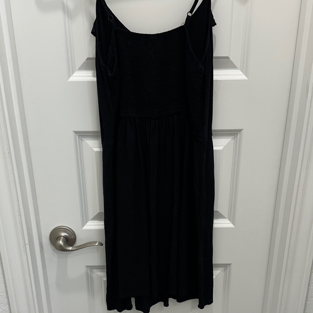 Chic Black Ruffle Mini Dress - Picture 3 of 4
